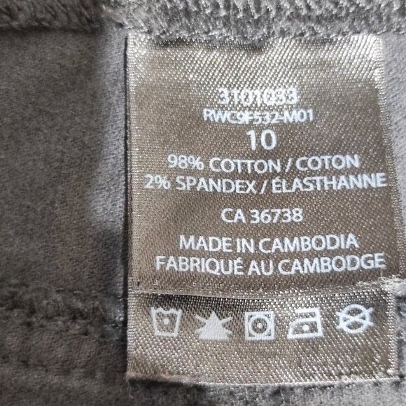 Kenneth Cole Reaction Corduroy Pants women's siz 10 black colour straight skinny - Picture 6 of 11